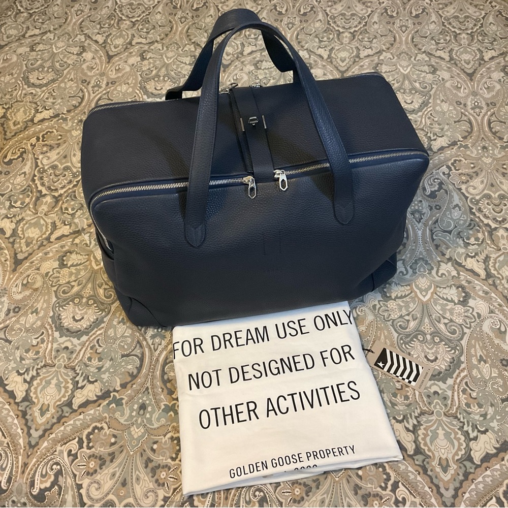 Mint Golden Goose Equipage Leather Duffle Bag Made in Italy Used 1x